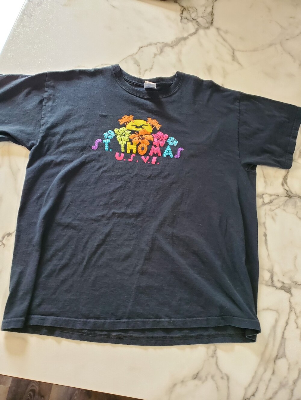 St. Thomas U.S. Virgin Islands Black T-Shirt size XL - Picture 5 of 14